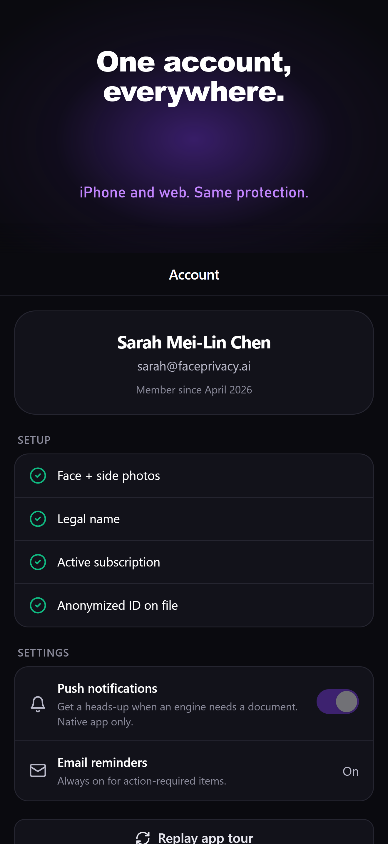 One account, everywhere